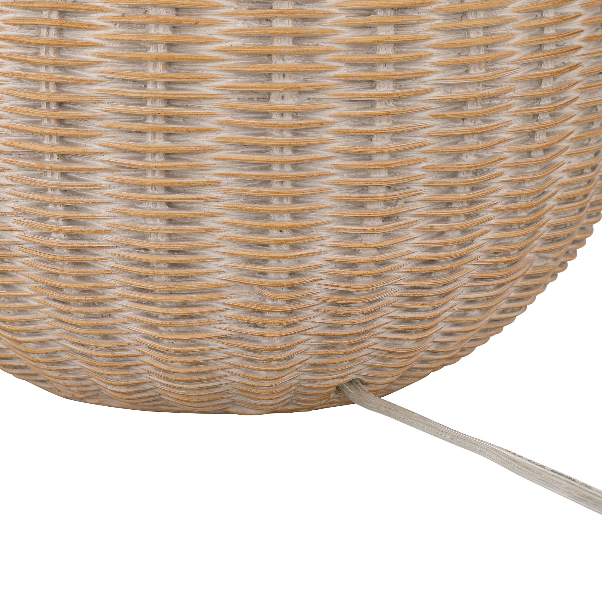 Possini Euro Kai 19" High Natural Rattan Pot Design Accent Table Lamp in scene