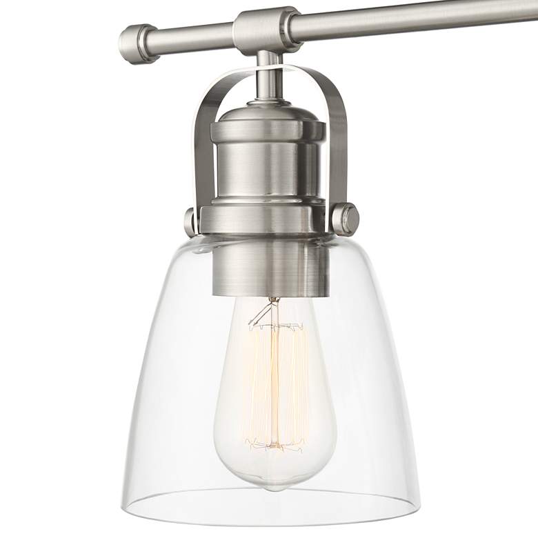 Image 3 Possini Euro Kalen 23 1/2" Wide 3-Light Brushed Nickel Bath Light more views