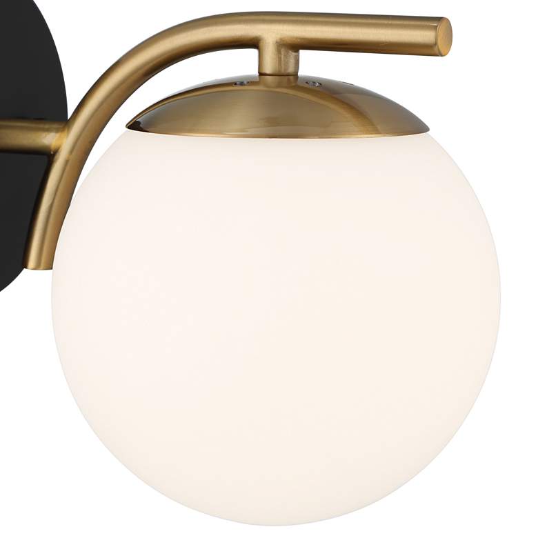 Image 3 Possini Euro Kamara 7 3/4" High Gold and Black Wall Sconce more views