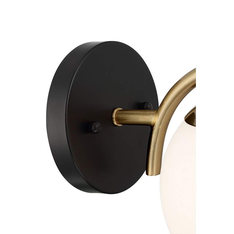 Image 4 Possini Euro Kamara 7 3/4 inch High Gold and Black Wall Sconce more views