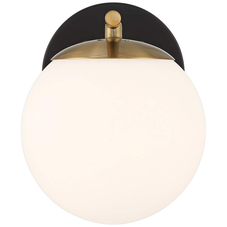 Image 5 Possini Euro Kamara 7 3/4" High Gold and Black Wall Sconce more views