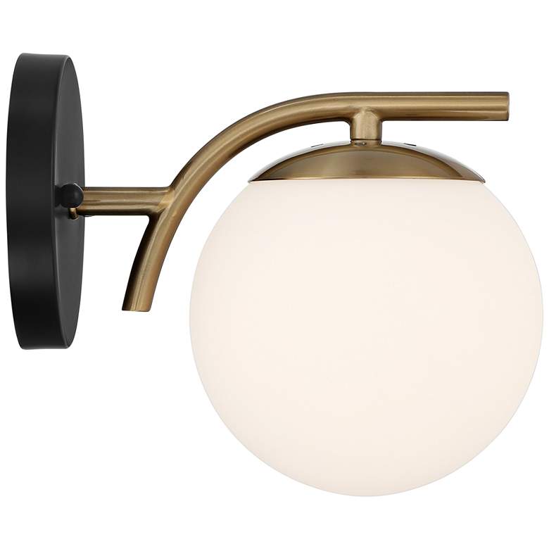 Image 7 Possini Euro Kamara 7 3/4" High Gold and Black Wall Sconce more views