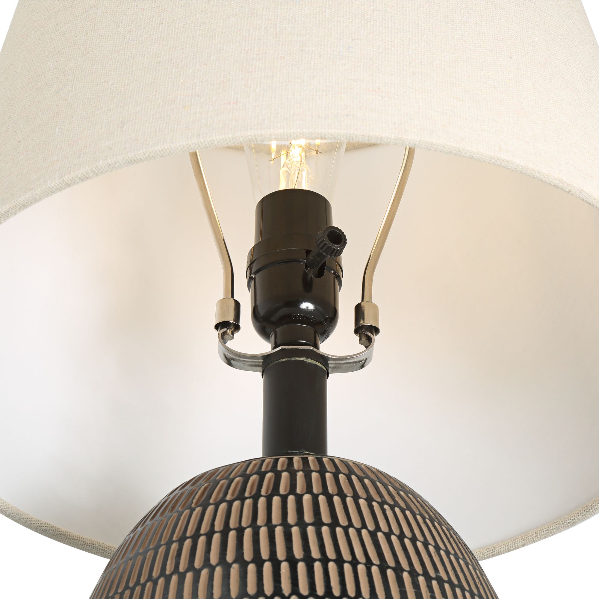 Image 4 Possini Euro Kano 19" High Brown and Black Accent Table Lamp more views