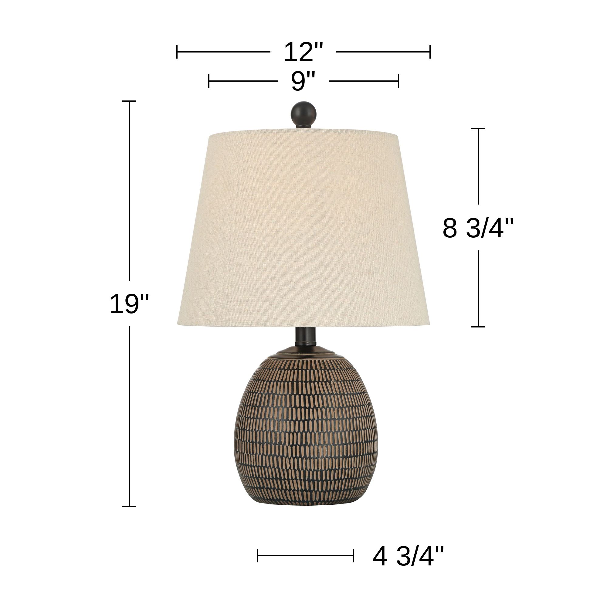 Possini Euro Kano 19" High Brown and Black Accent Table Lamp