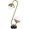 Possini Euro Kara Brass 2-Light Globe LED Table Lamp