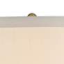 Possini Euro Karen Dark Gold Glass Table Lamp with Round White Marble Riser