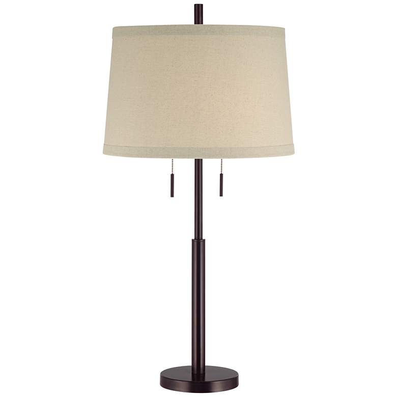 Image 3 Possini Euro Karina 33" High Matte Dark Bronze Stick Buffet Table Lamp