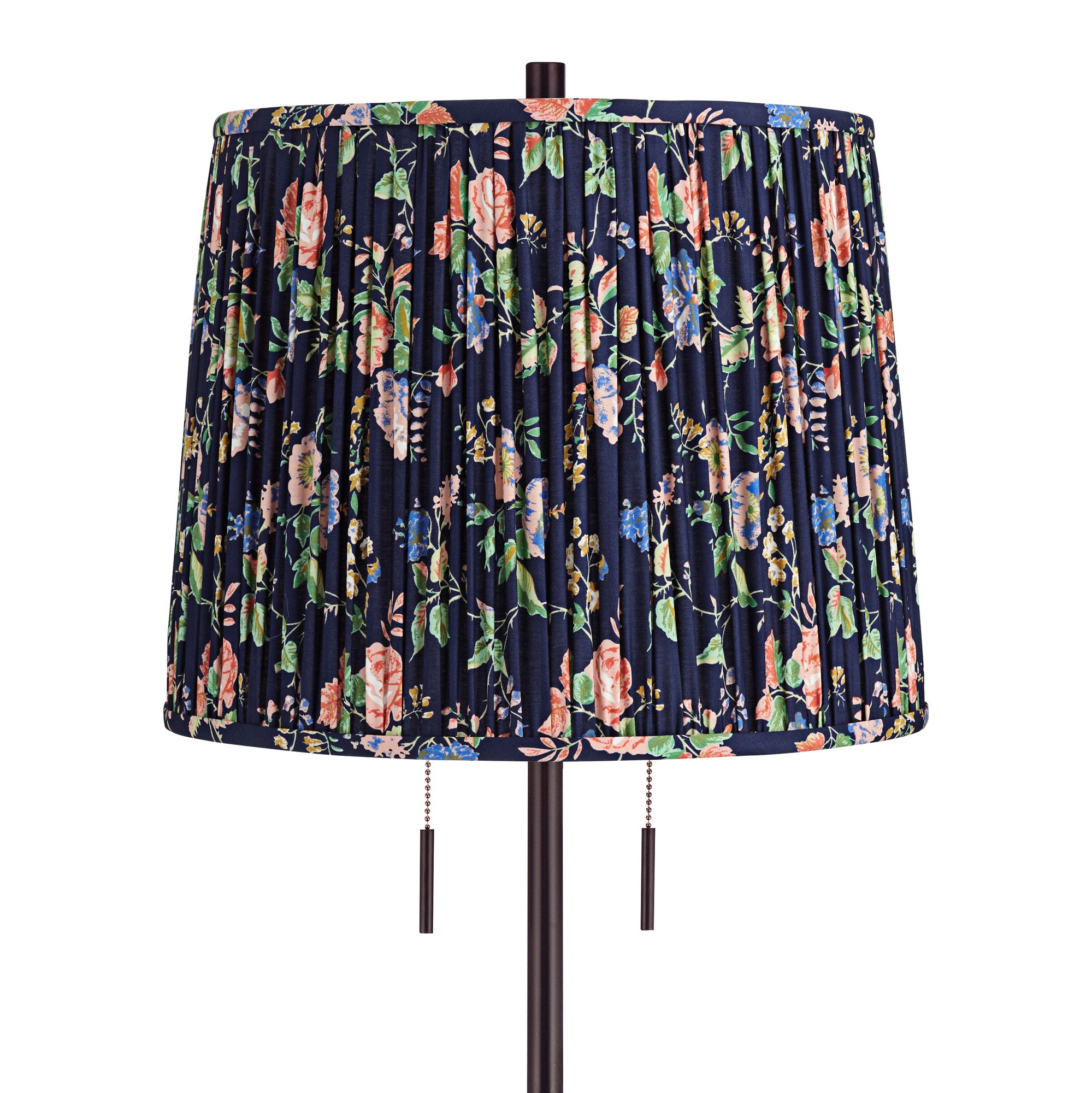 Image 2 Possini Euro Karina 33"H Bronze Buffet Table Lamp with Navy Blue Shade more views