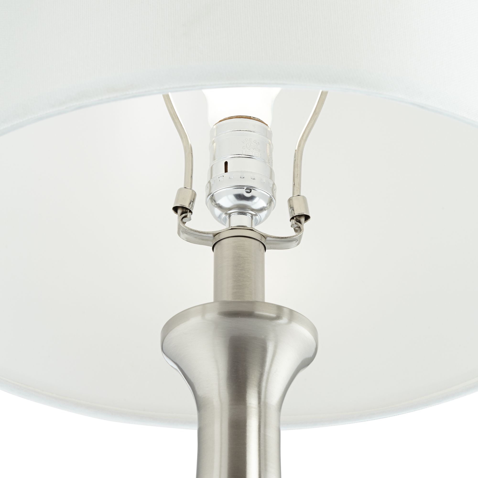 Image 3 Possini Euro Karl 23 1/2" Modern Nickel USB Lamps with Acrylic Risers more views