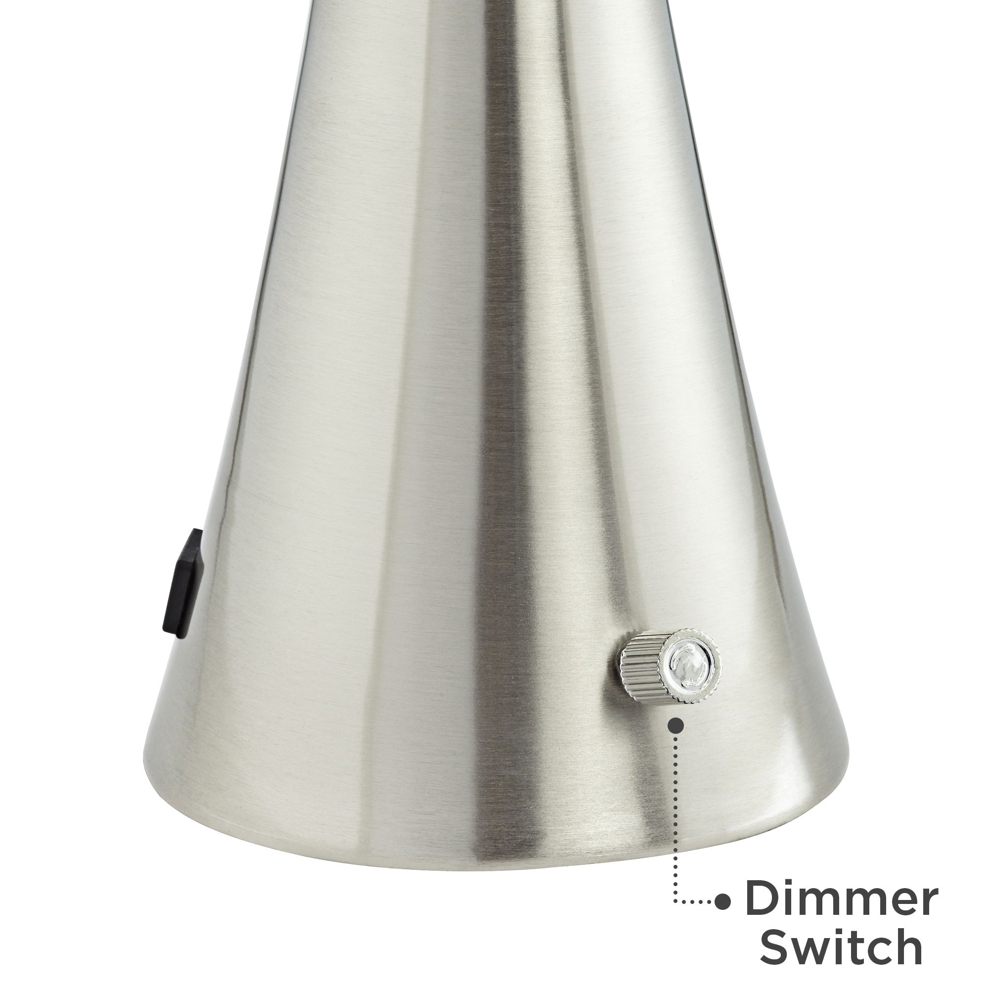 Image 7 Possini Euro Karl 23 1/2" Modern Nickel USB Lamps with Acrylic Risers more views