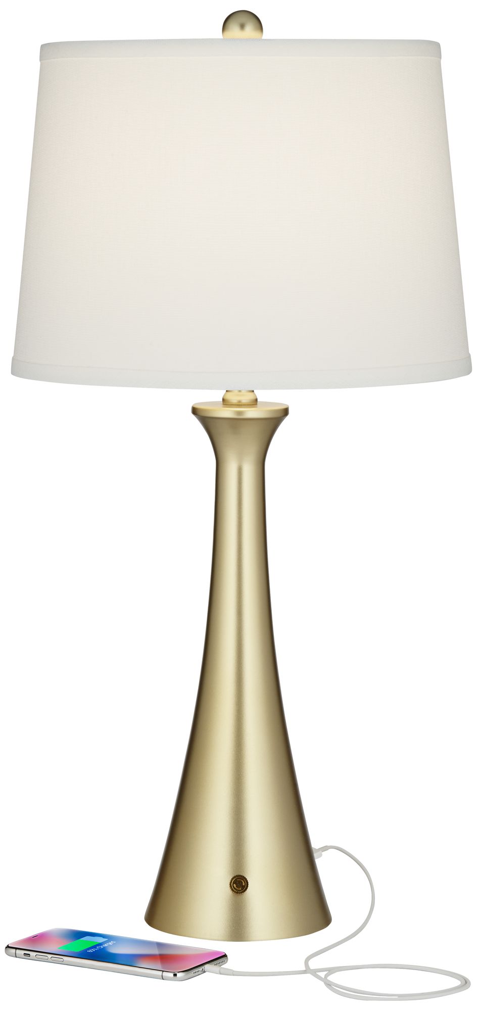 Image 4 Possini Euro Karl 27 1/2" Modern Gold USB Table Lamps Set of 2 more views