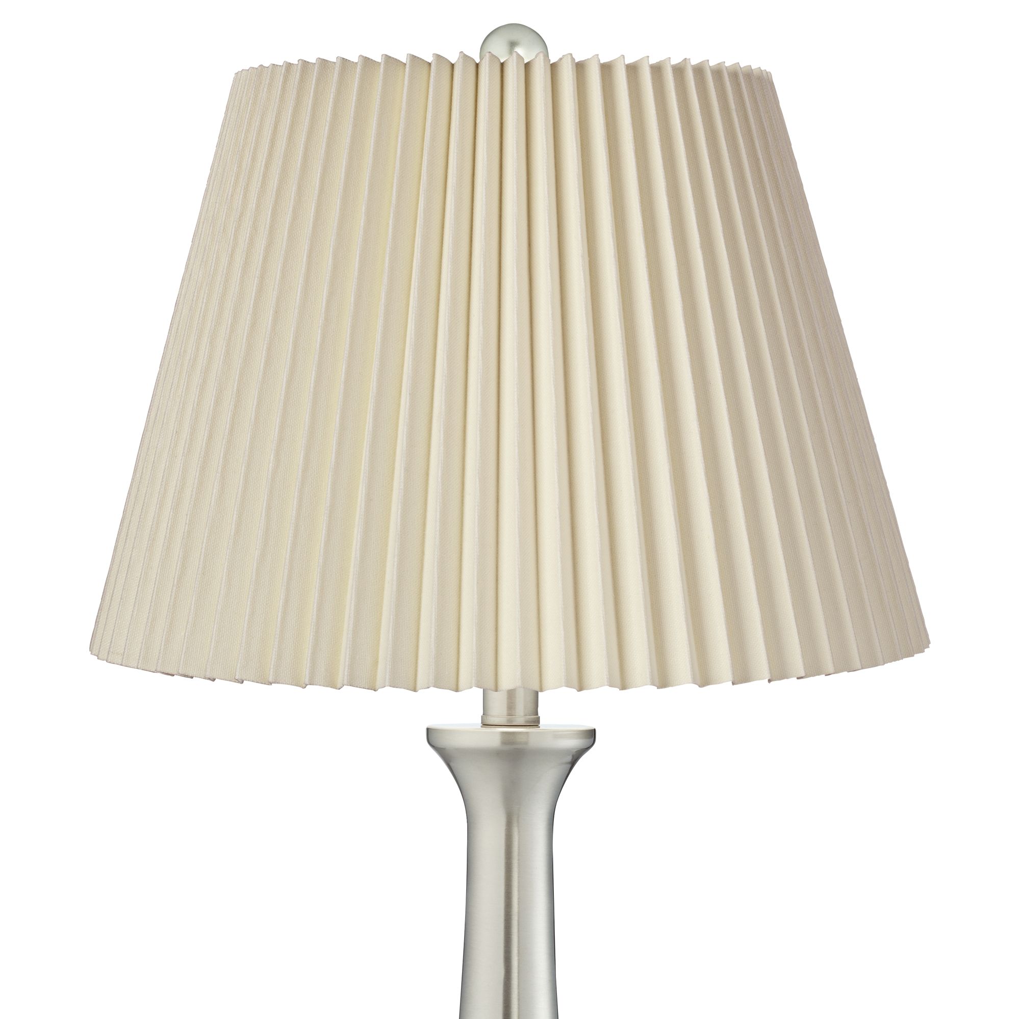 Image 5 Possini Euro Karl 27 1/2" Pleated Shades and Nickel USB Lamps Set of 2 more views