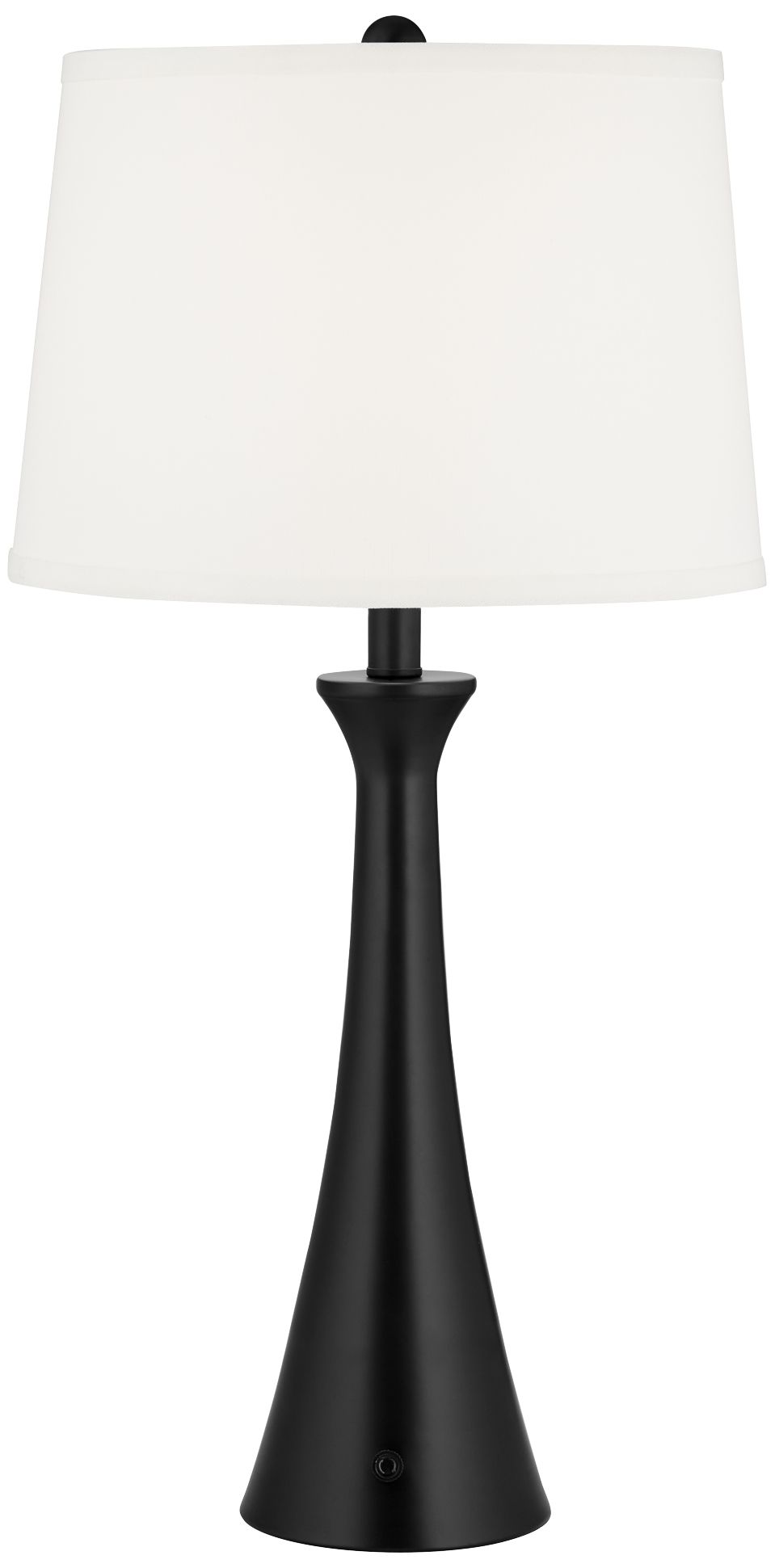 Possini Euro Karl 28 1/4" Black Finish Outlet-USB Table Lamps Set of 2