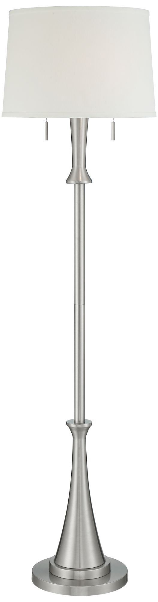 Possini Euro Karl 63 3/4" High Luxe Modern Brushed Nickel Floor Lamp