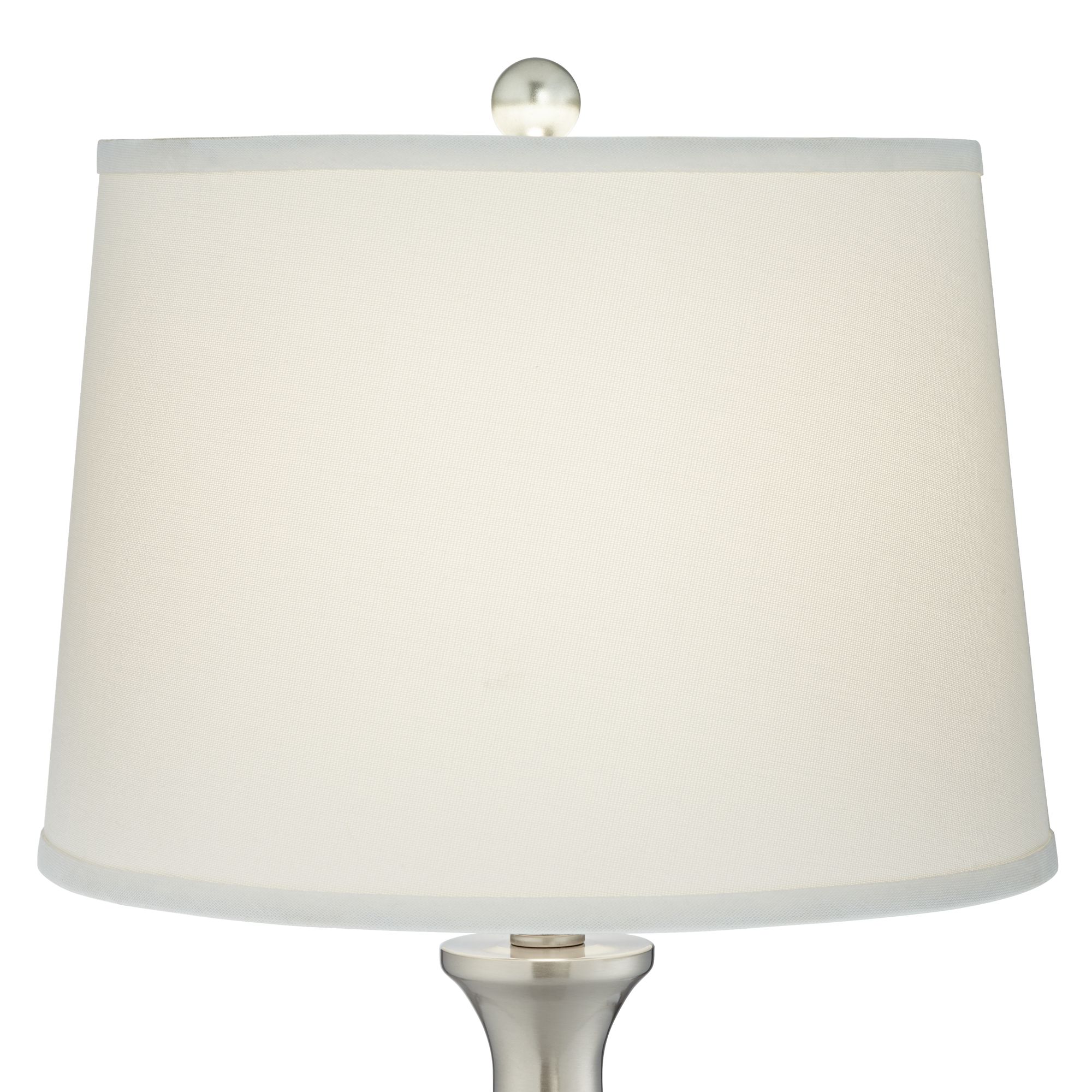 Image 4 Possini Euro Karl Brushed Nickel USB Lamps Set of 2 with Full Range Dimmers more views