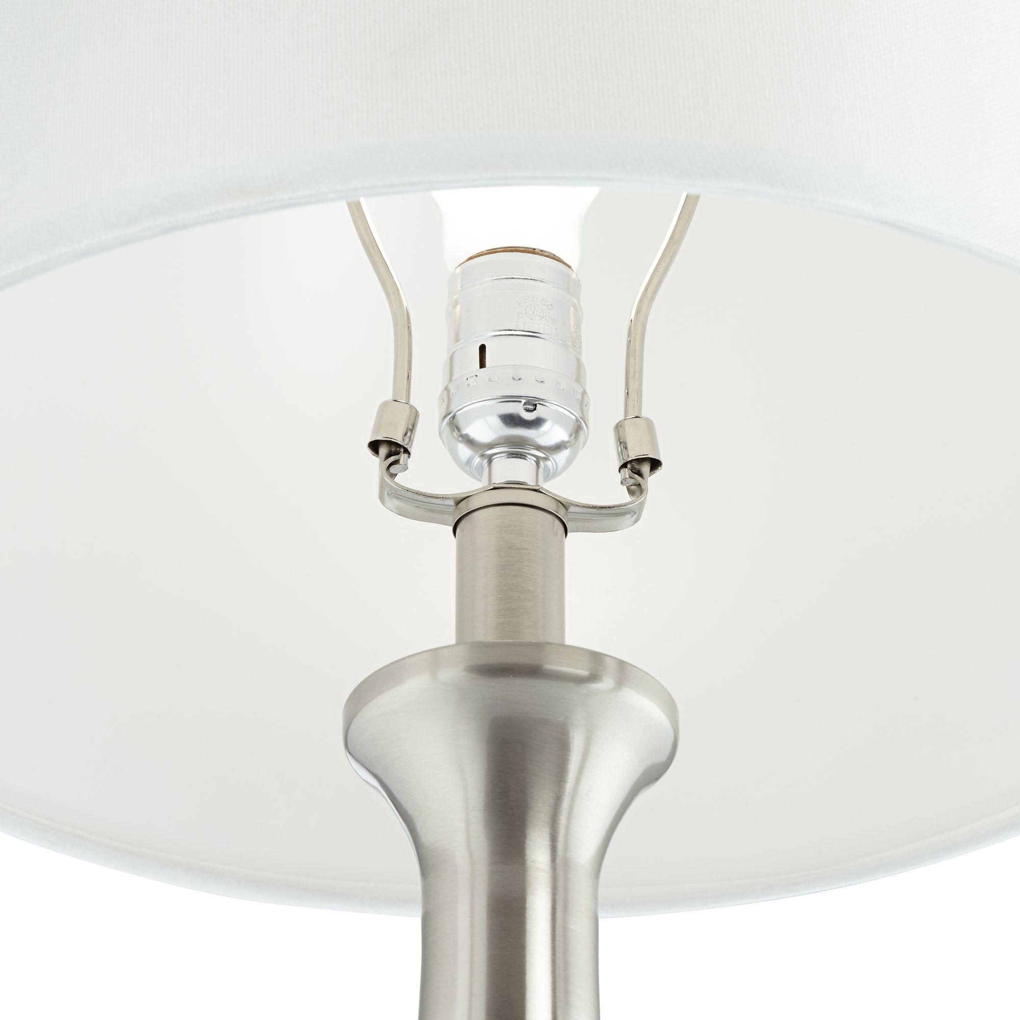 Image 5 Possini Euro Karl Brushed Nickel USB Lamps Set of 2 with Full Range Dimmers more views