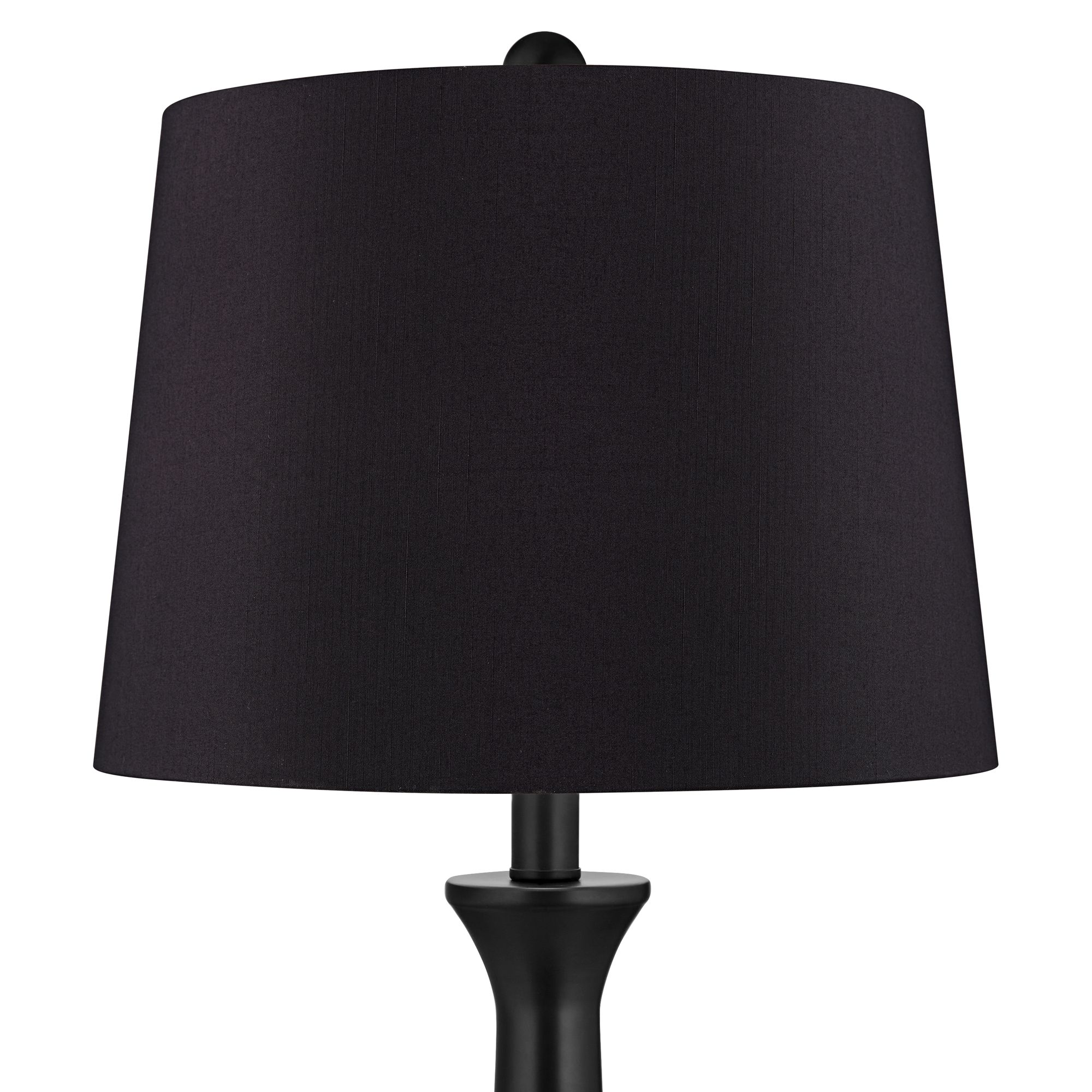 Image 6 Possini Euro Karl Modern Black Outlet and USB Table Lamps Set with Dimmers more views