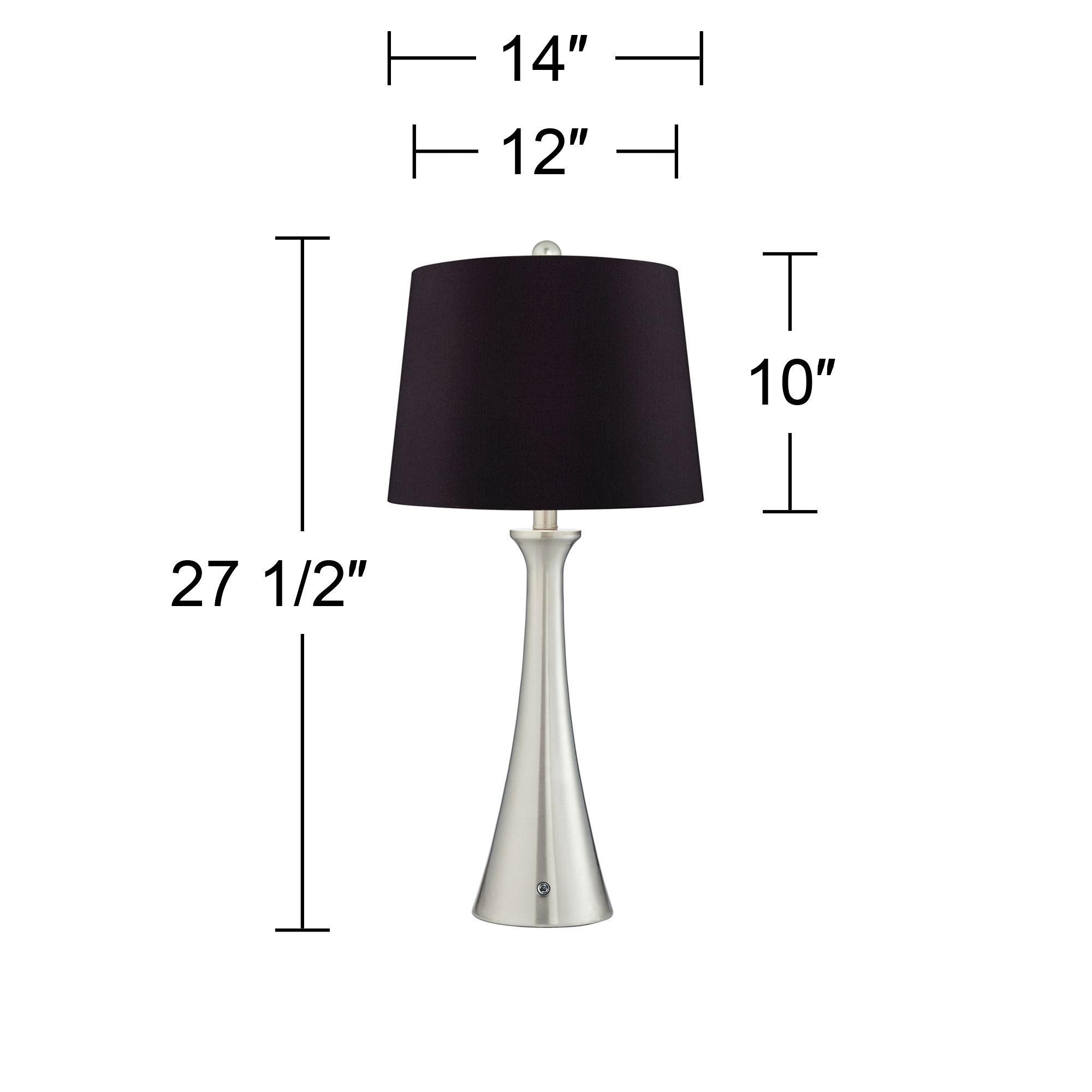 Watch A Video About the 360 Lighting Karl Brushed Nickel USB Lamps Set of 2 with Full Range Dimmers