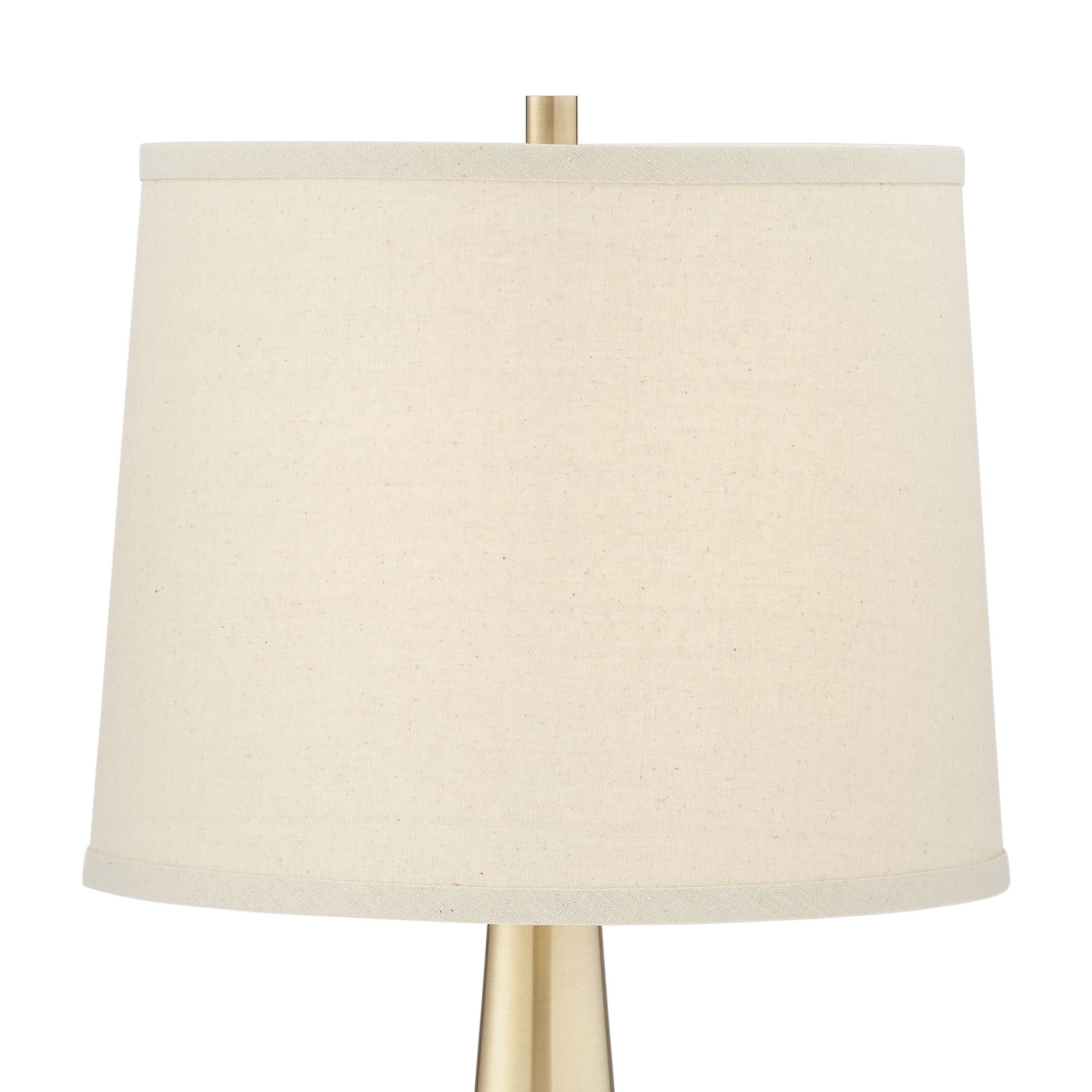 Image 6 Possini Euro Karla 25" Brass Finish Modern USB Table Lamps Set of 2 more views