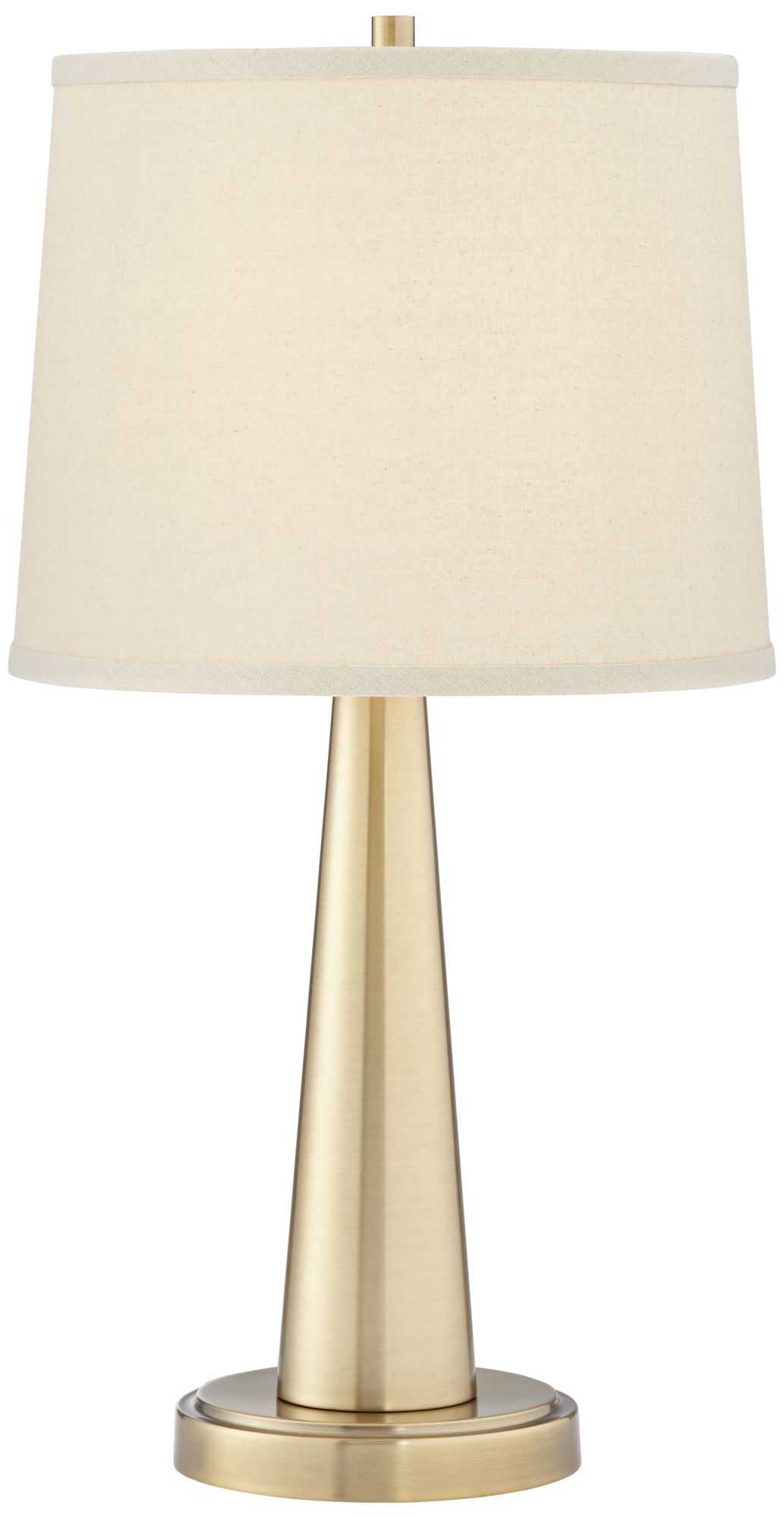 Possini Euro Karla 25" Brass Finish Modern USB Table Lamps Set of 2