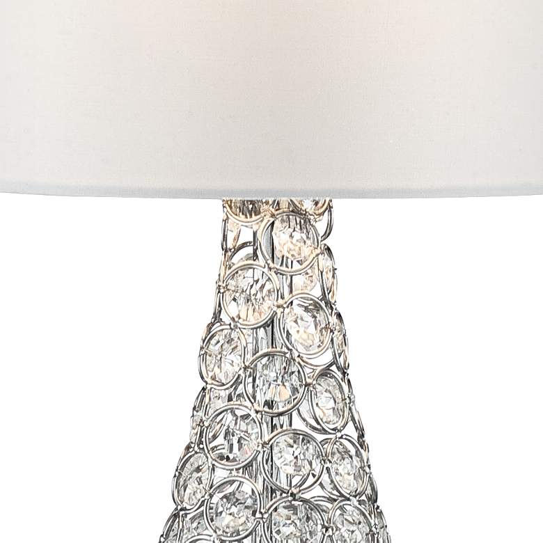 Image 3 Possini Euro Kasey 21" High Cylinder Shade Beaded Gourd Table Lamp more views