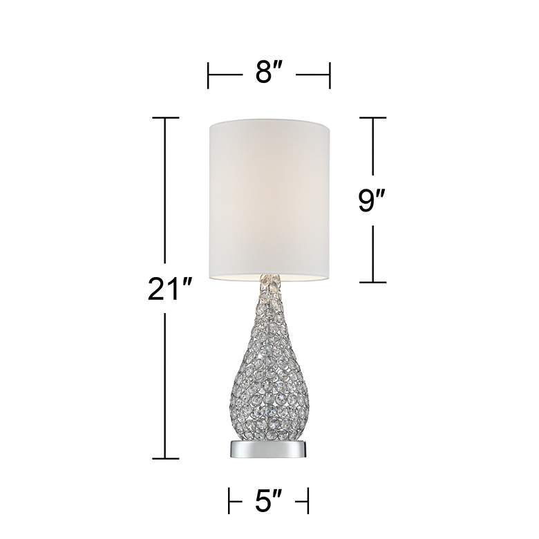 Image 5 Possini Euro Kasey 21" High Cylinder Shade Beaded Gourd Table Lamp more views