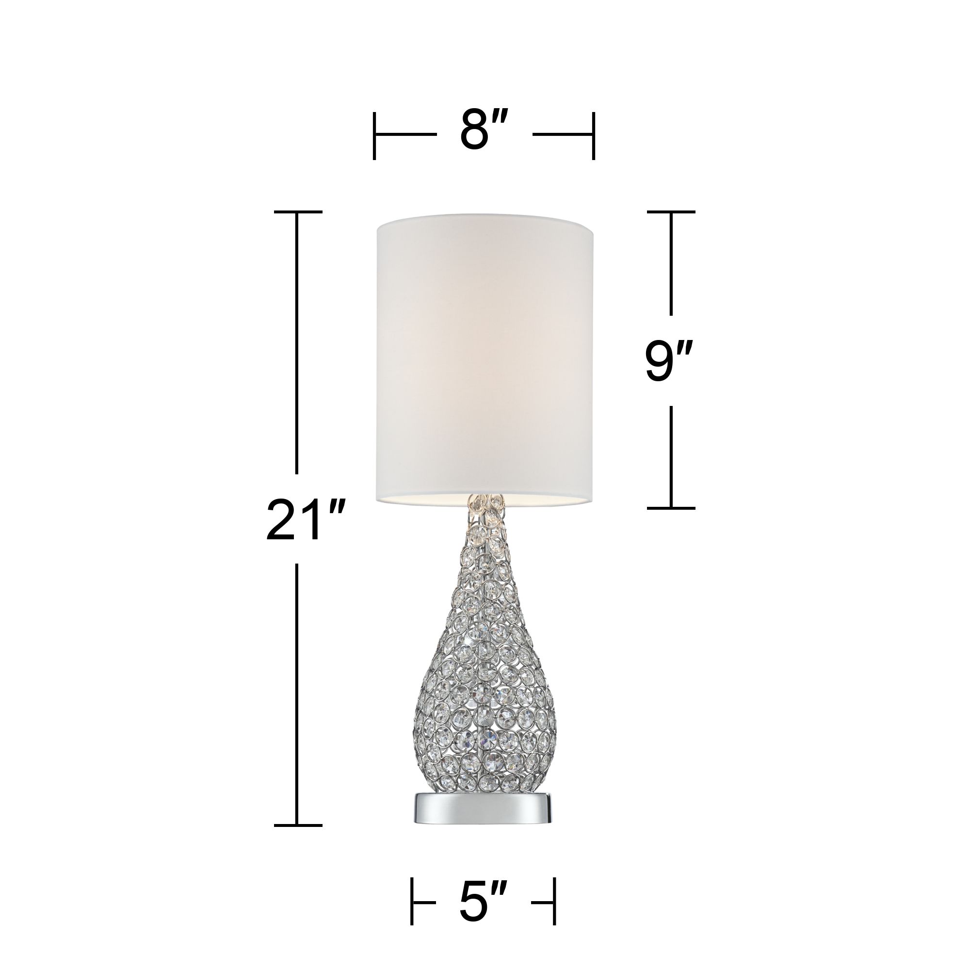 beaded cylinder table lamp