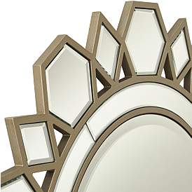 Image3 of Possini Euro Kasie 31 1/2" Round Champagne Wall Mirror more views