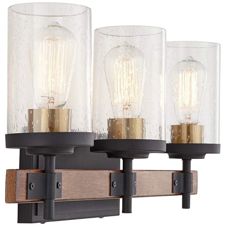 Image 7 Possini Euro Kata 22" Wide Mixed Metals 3-Light Bath Light more views