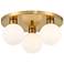 Possini Euro Katalin 12 1/4"W Gold 3-Light LED Ceiling Light