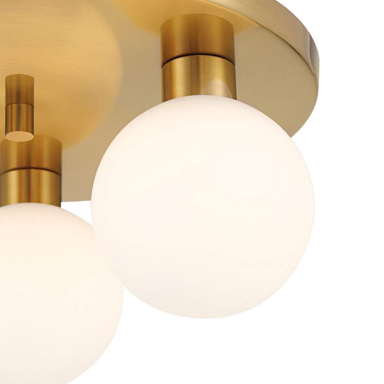 Image 3 Possini Euro Katalin 12 1/4"W Gold 3-Light LED Ceiling Light more views