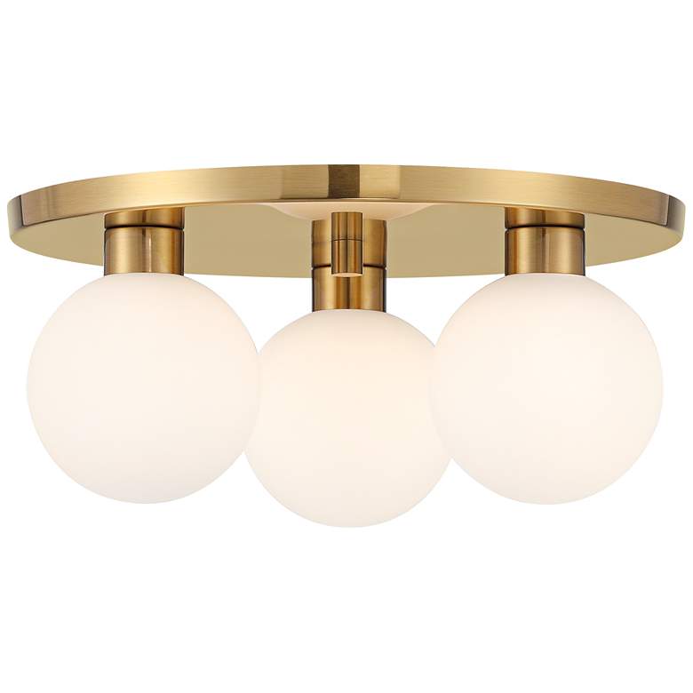 Image 4 Possini Euro Katalin 12 1/4"W Gold 3-Light LED Ceiling Light more views
