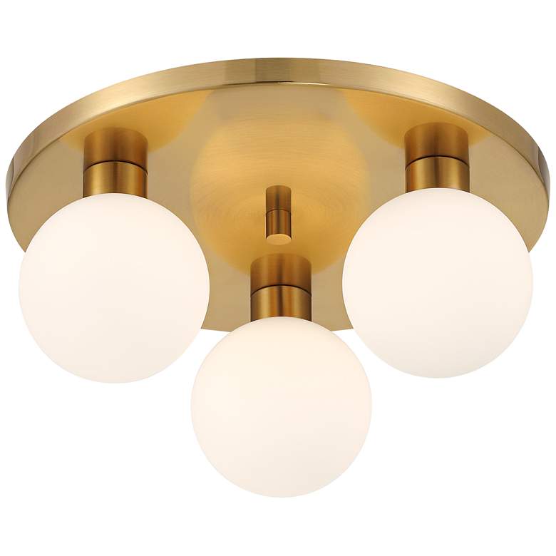 Image 5 Possini Euro Katalin 12 1/4"W Gold 3-Light LED Ceiling Light more views