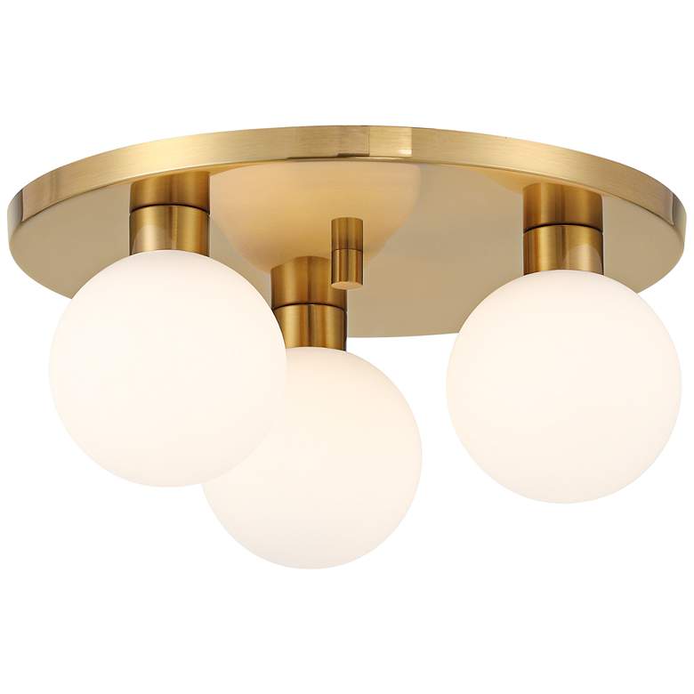 Image 7 Possini Euro Katalin 12 1/4"W Gold 3-Light LED Ceiling Light more views