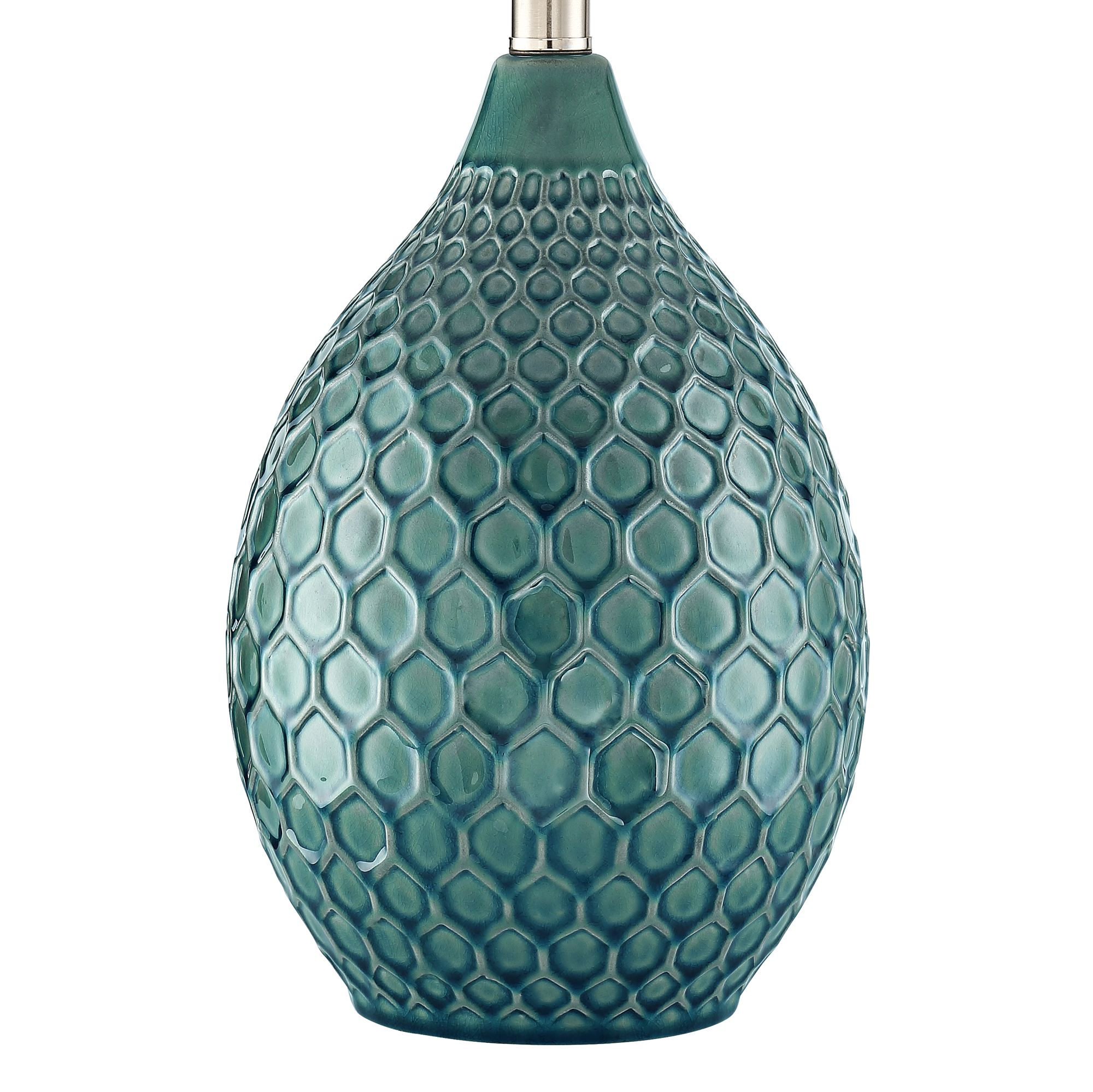Image 6 Possini Euro Kate 24 3/4" Sea Foam Ceramic Table Lamp with USB Dimmer more views