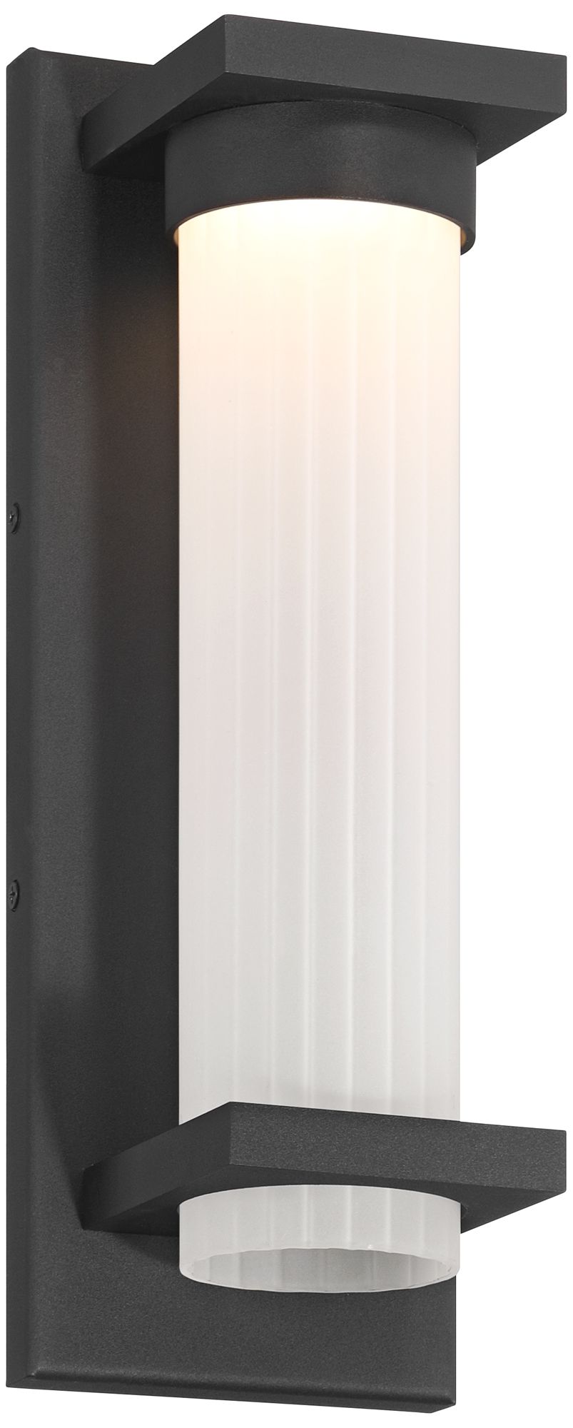 Possini Euro Kathleen 14" High Sand Black LED Outdoor Wall Light Image 2