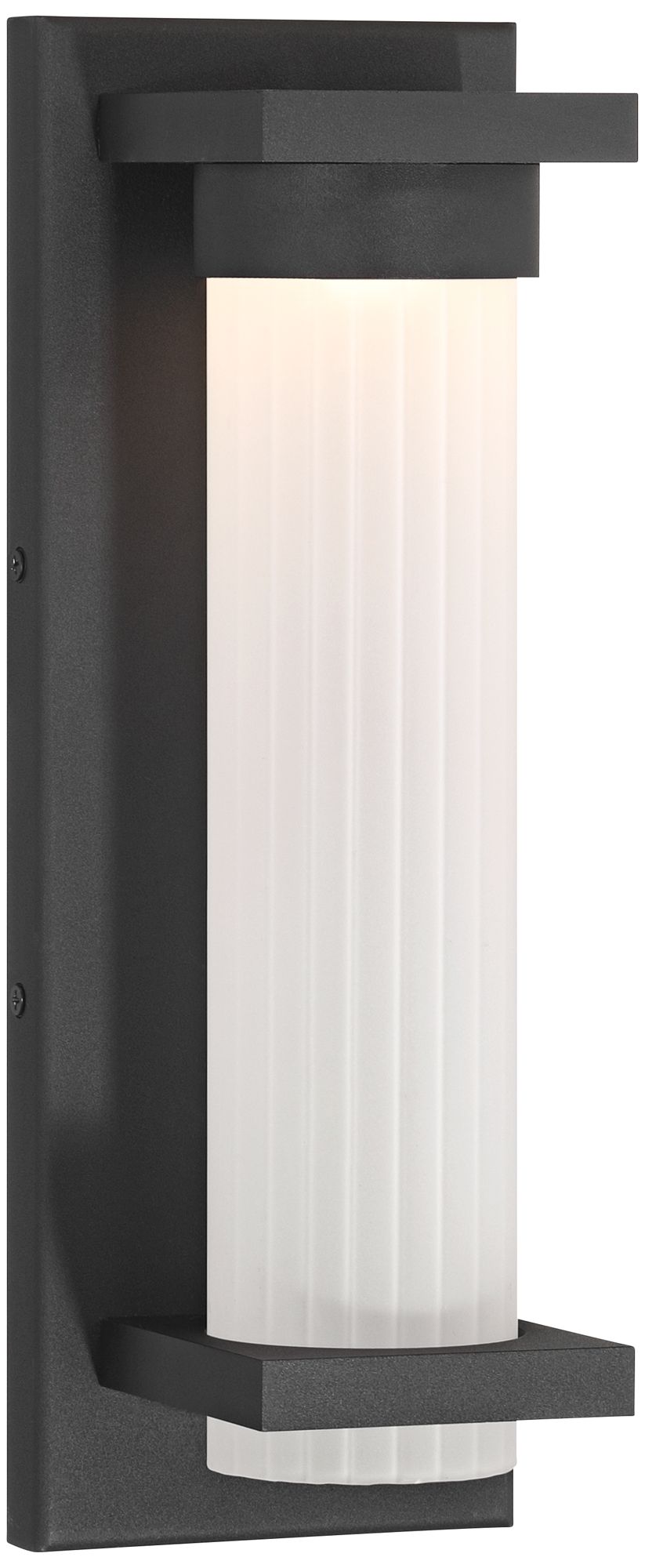 Possini Euro Kathleen 14" High Sand Black LED Outdoor Wall Light Image 6