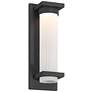 4_Possini Euro Kathleen 14" High Sand Black LED Outdoor Wall Light