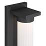 5_Possini Euro Kathleen 14" High Sand Black LED Outdoor Wall Light more views
