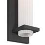 6_Possini Euro Kathleen 14" High Sand Black LED Outdoor Wall Light more views