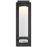7_Possini Euro Kathleen 14" High Sand Black LED Outdoor Wall Light more views
