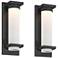 Possini Euro Kathleen 14" High Sand Black LED Wall Sconce Set of 2