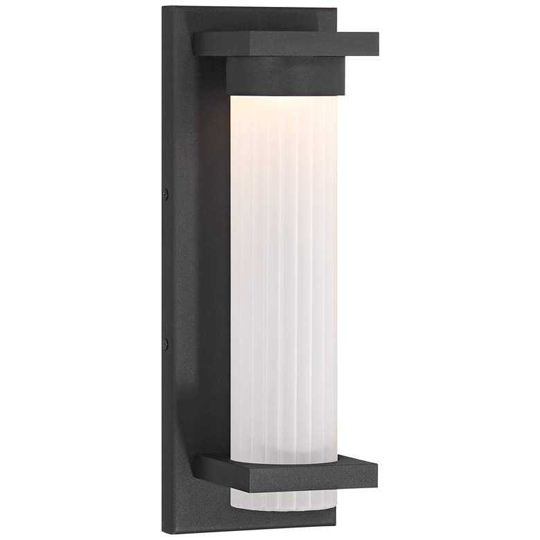Image 6 Possini Euro Kathleen 14" High Sand Black LED Wall Sconce Set of 2 more views