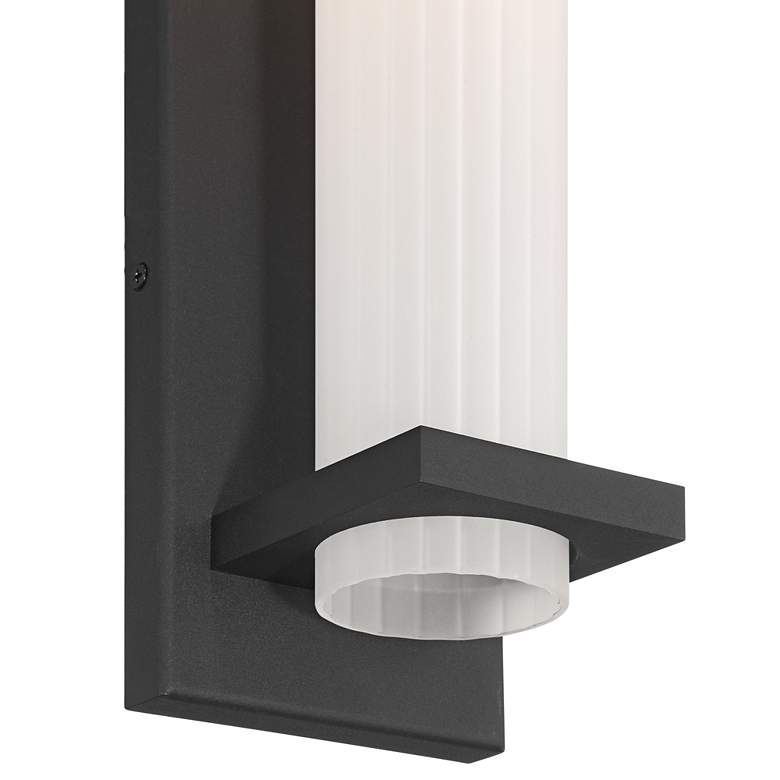 Image 5 Possini Euro Kathleen 14"H Sand Black LED Outdoor Wall Light Set of 2 more views
