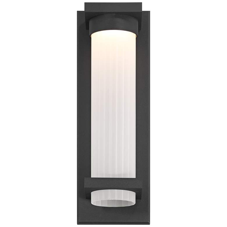 Image 6 Possini Euro Kathleen 14"H Sand Black LED Outdoor Wall Light Set of 2 more views