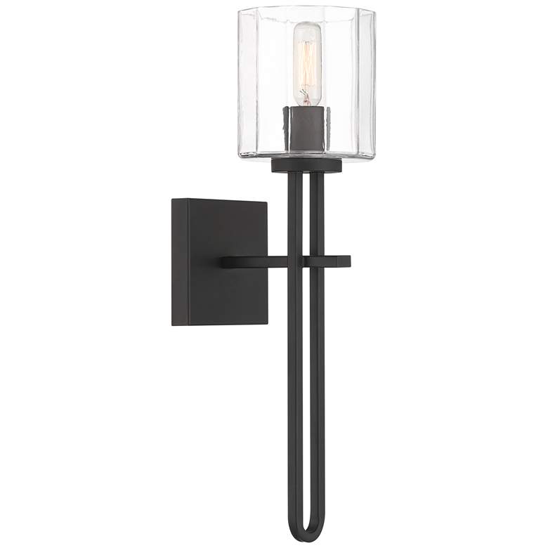 Image 6 Possini Euro Katrina 17 1/2" High Black Wall Sconce Set of 2 more views