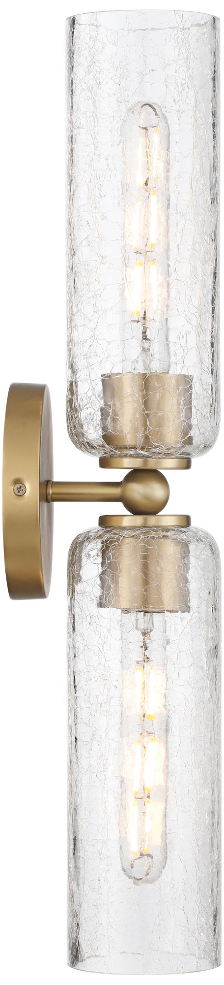 Possini Euro Katrina 21 1/2" Wide Vintage Brass 2-Light Bath Light
