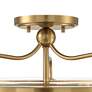 Possini Euro Kavida 15" Wide Soft Gold 3-Light Ceiling Light