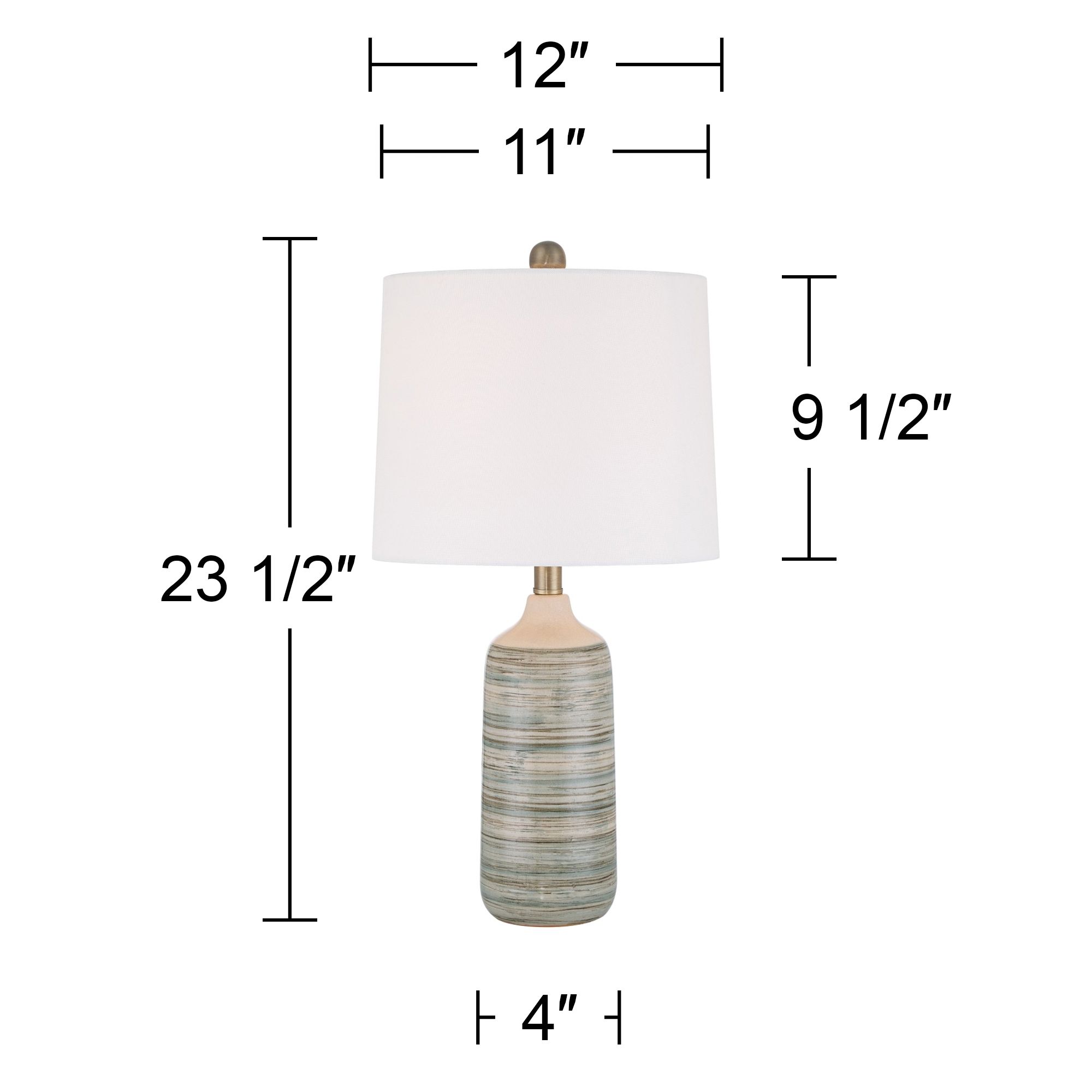 Possini Euro Kayla 23 1/2" High Coastal Modern Ceramic Table Lamp