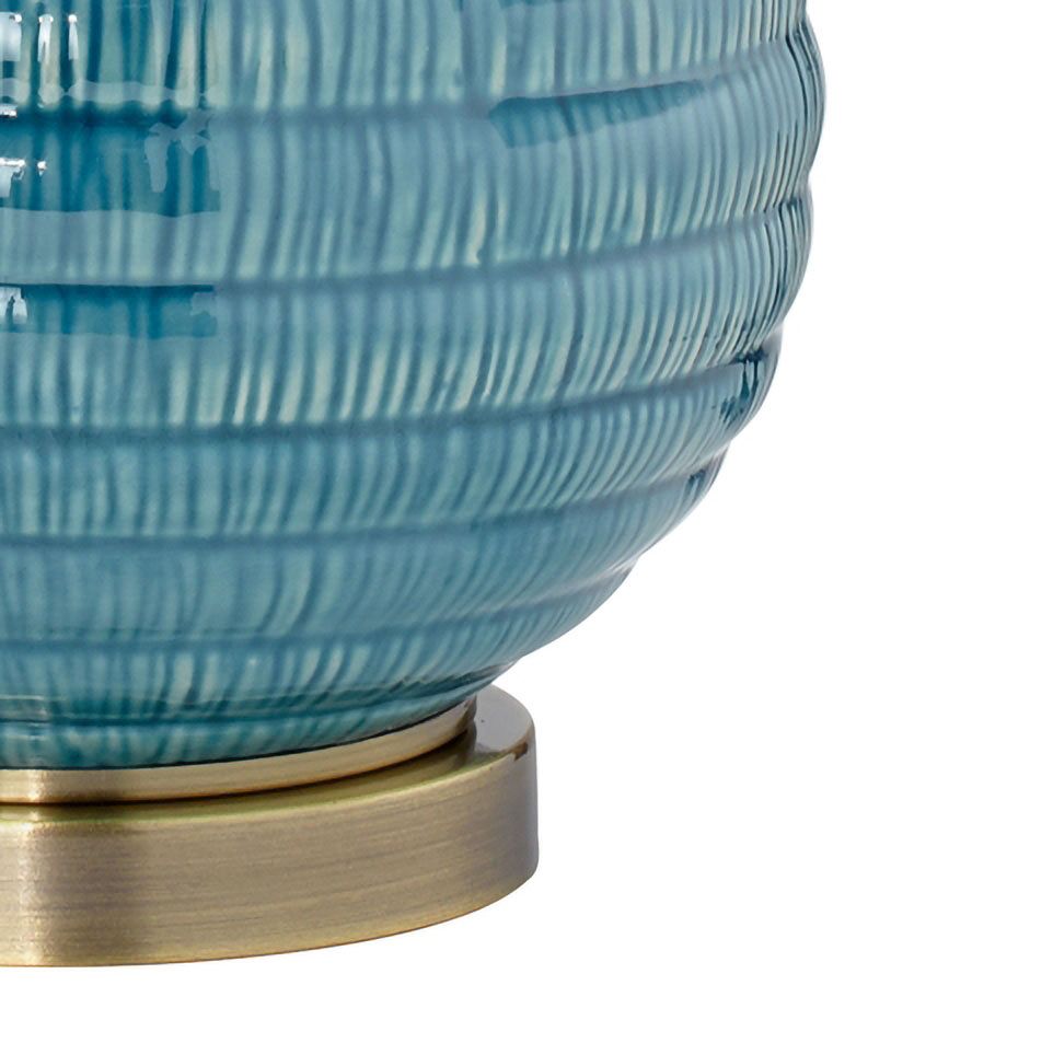 Image 4 Possini Euro Kayley 24" High Modern Blue Ceramic Table Lamps Set of 2 more views